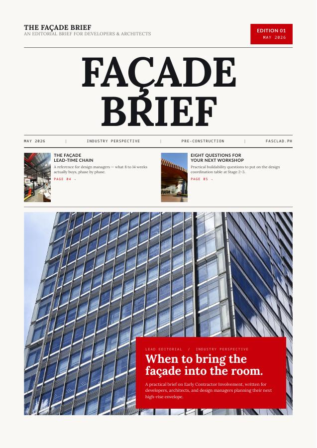 The Façade Brief — Edition 01, May 2026: The Façade Lead-Time Chain