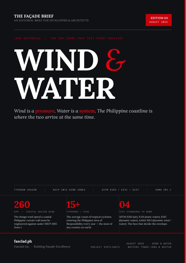 The Façade Brief — Edition 04, August 2026: Wind and Water